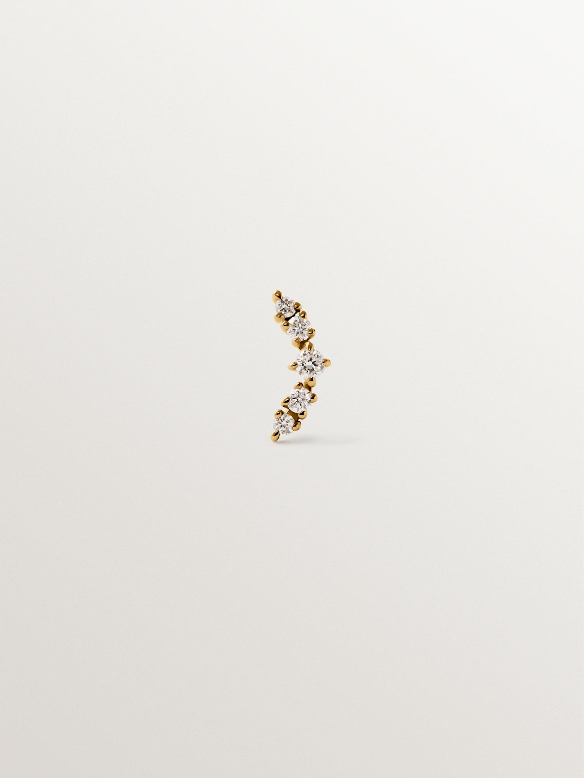 18K yellow gold climbing piercing with diamonds