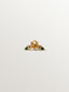 18K yellow gold piercing with yellow citrine quartz, white sapphires and green emeralds