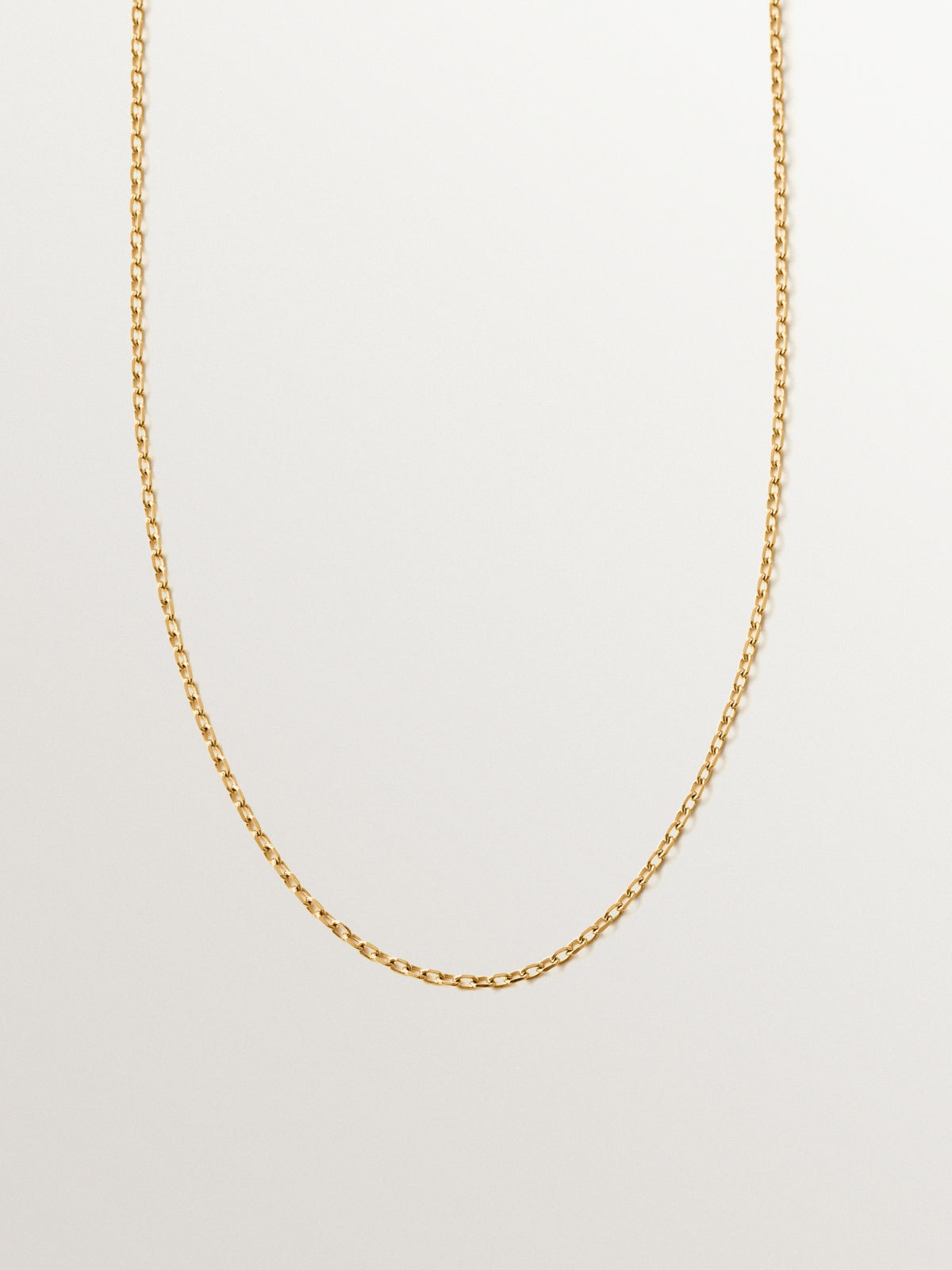 80 cm rolo chain made of 925 silver plated in 18K gold