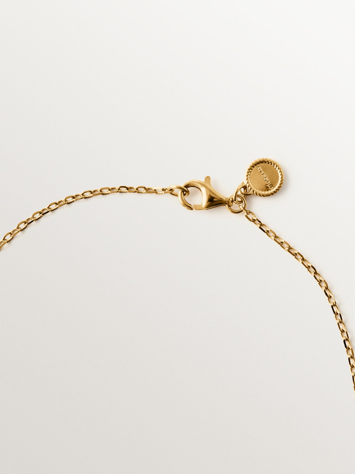 80 cm rolo chain made of 925 silver plated in 18K gold