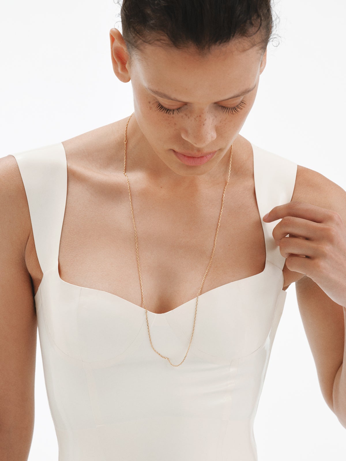 80 cm rolo chain made of 925 silver plated in 18K gold
