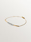 9K white and yellow gold bracelet with diamonds