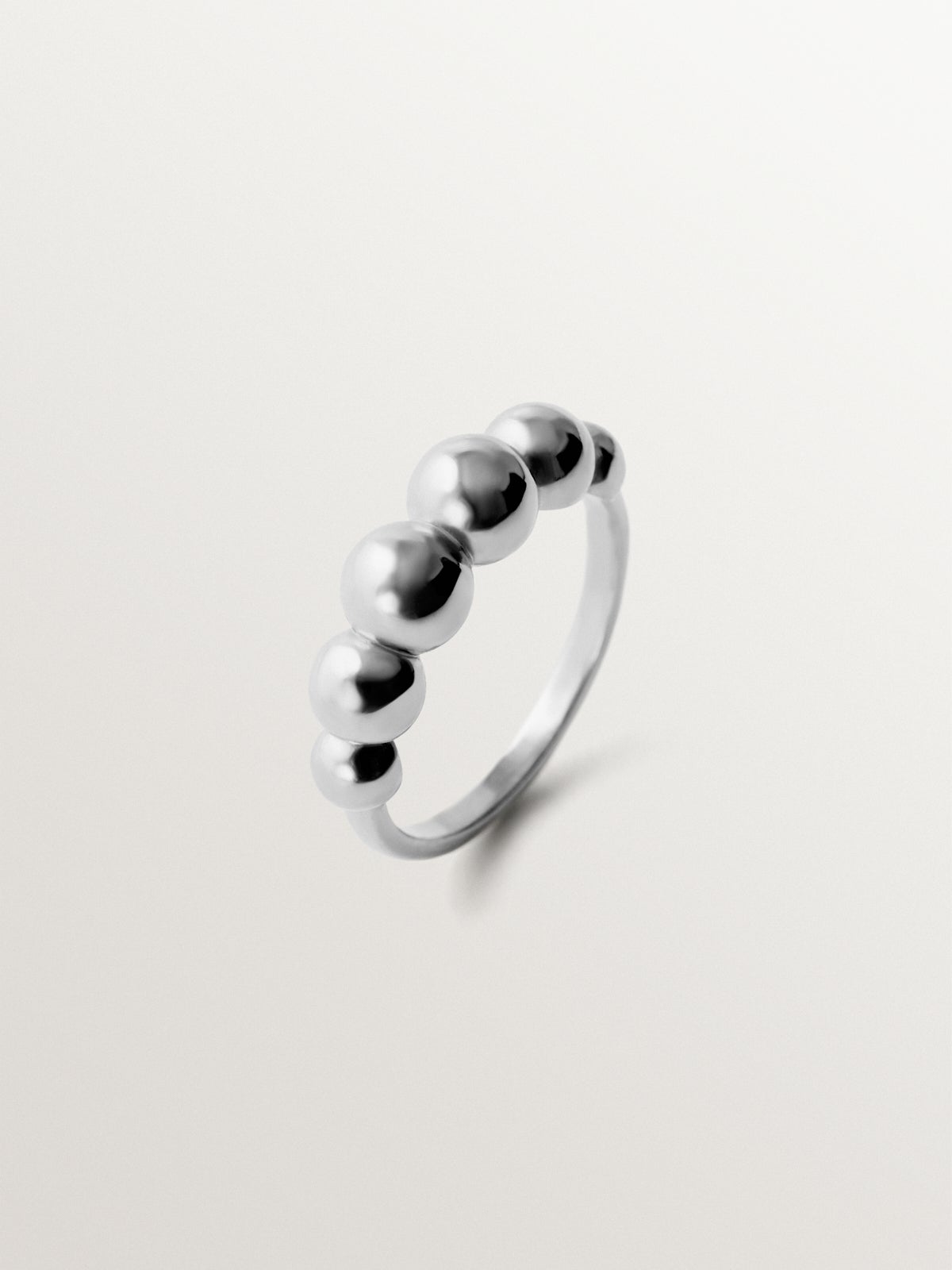 925 silver ring with sphere motif