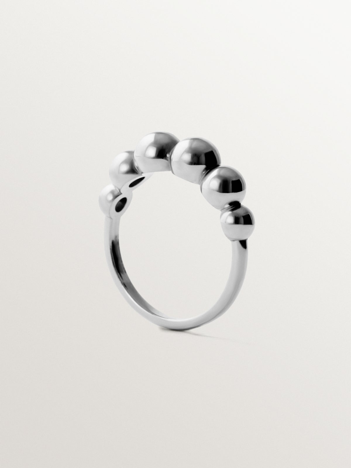 925 silver ring with sphere motif