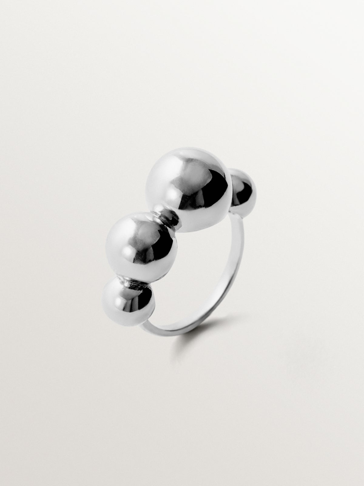 925 silver ring with spheres