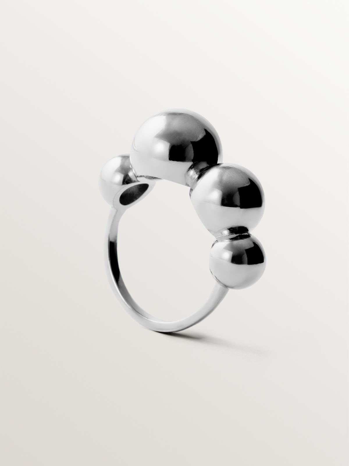 925 silver ring with spheres