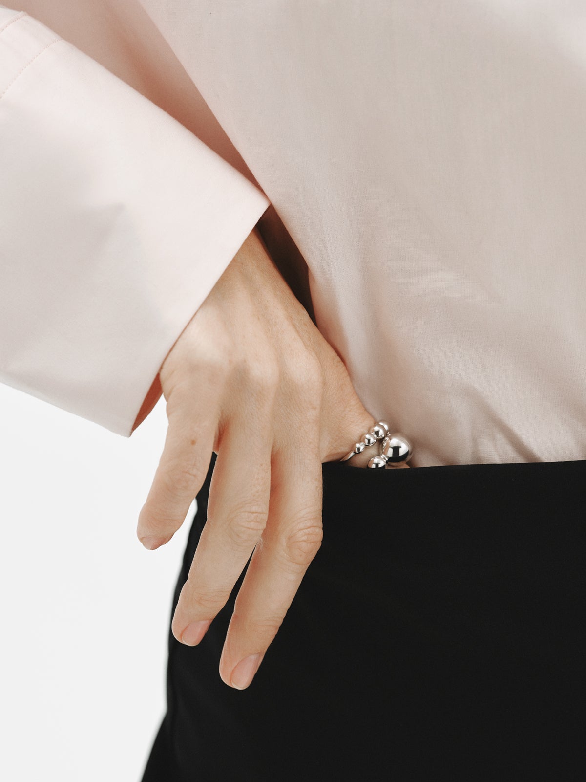 925 silver ring with spheres