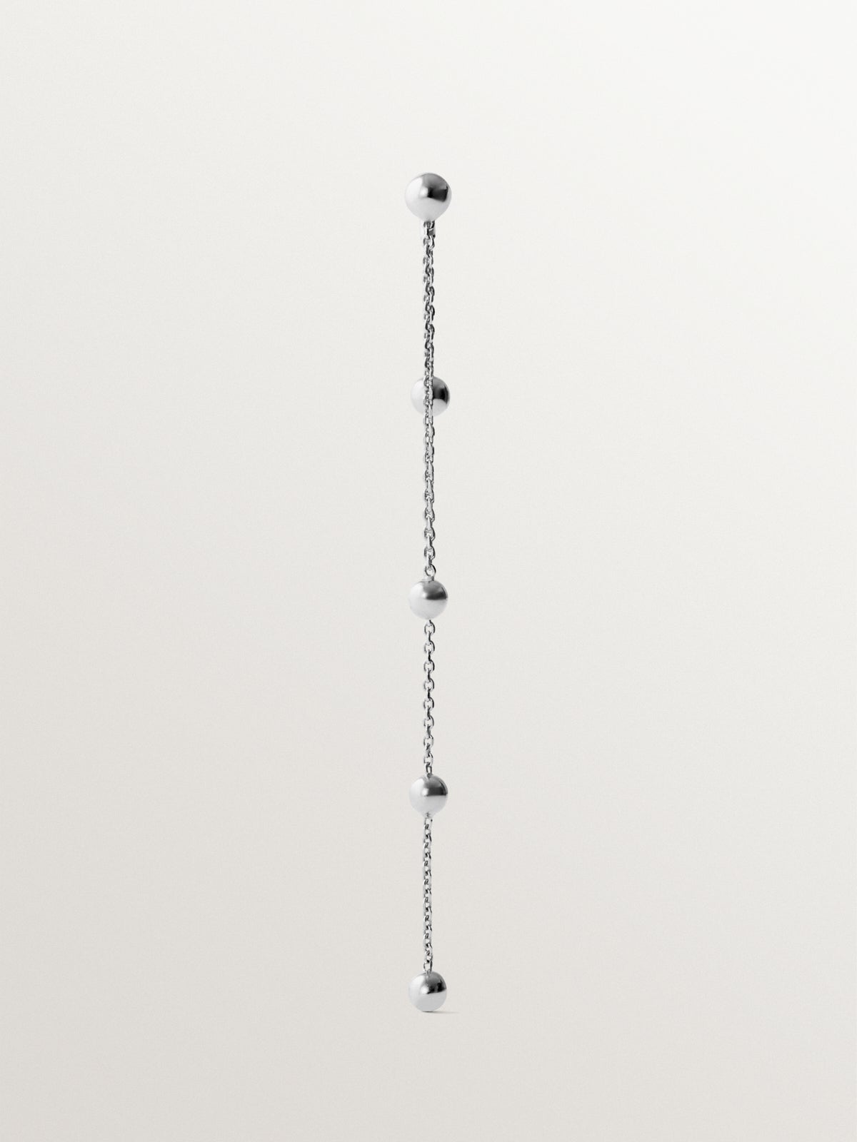 925 silver single dangling earring with spheres
