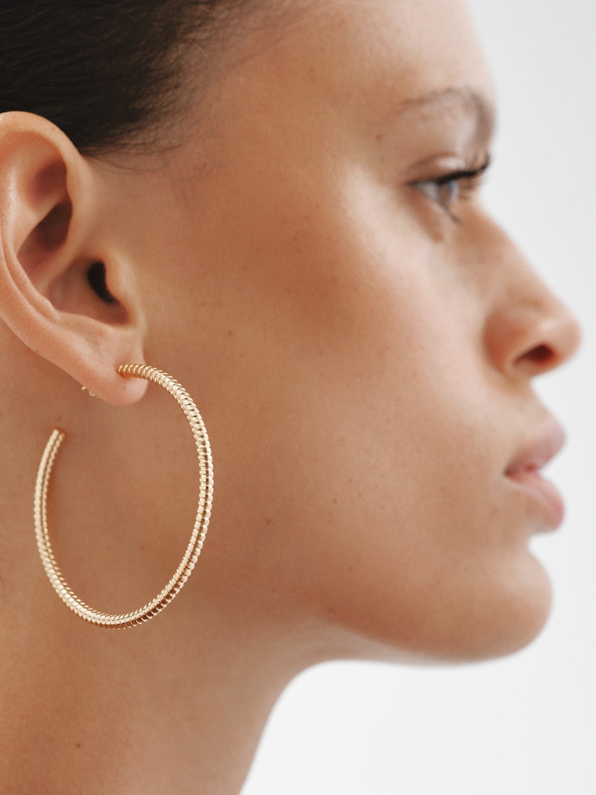 925 sterling silver hoop earrings plated with 18K gold
