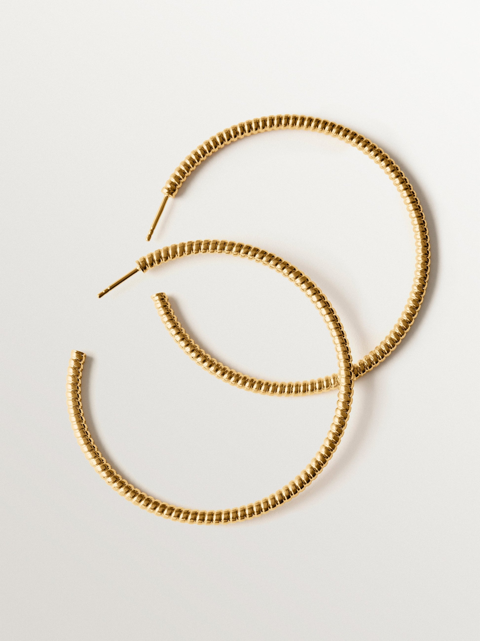 925 sterling silver hoop earrings plated with 18K gold