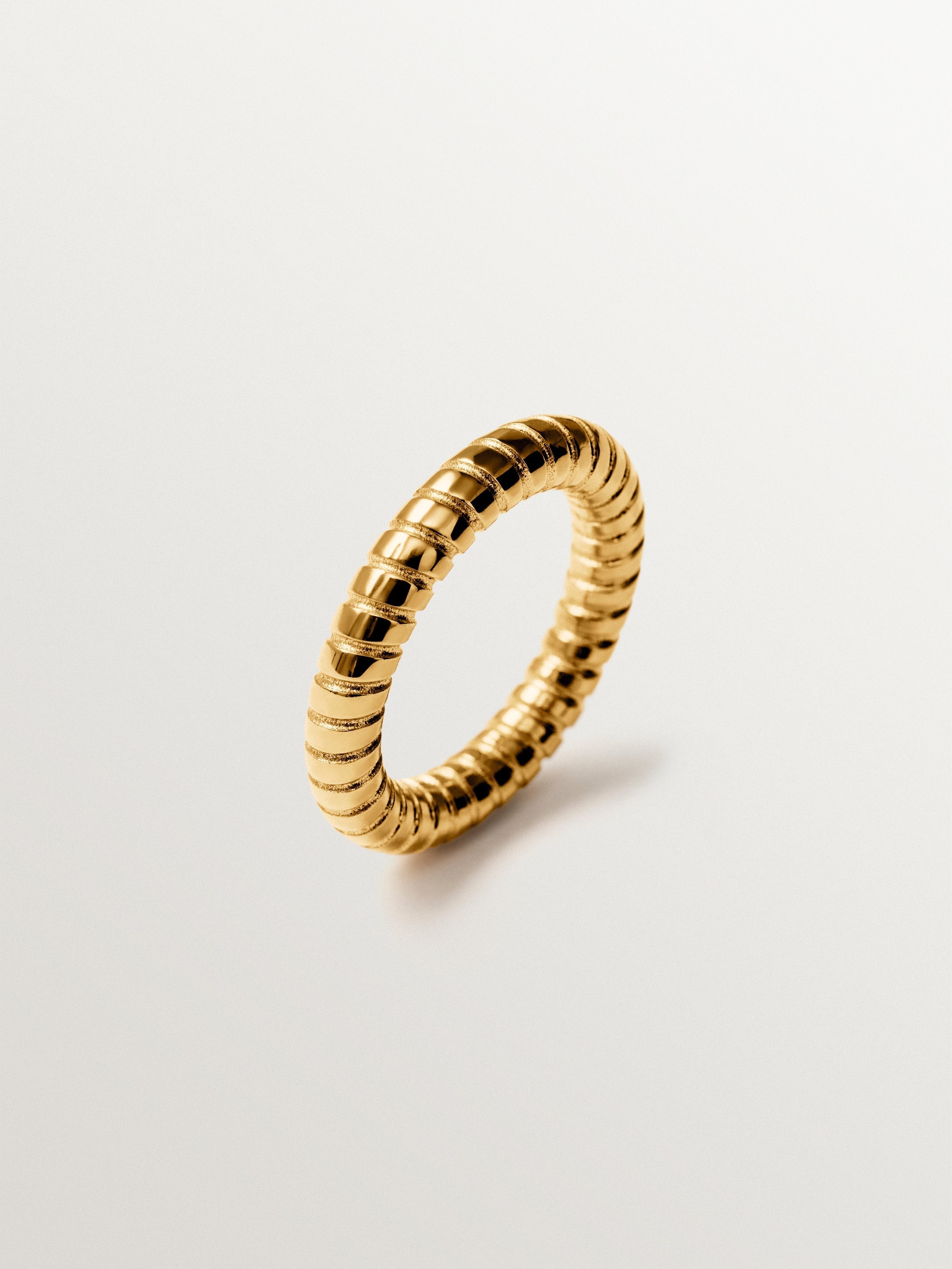 Medium 18K gold-plated 925 silver gallon ring