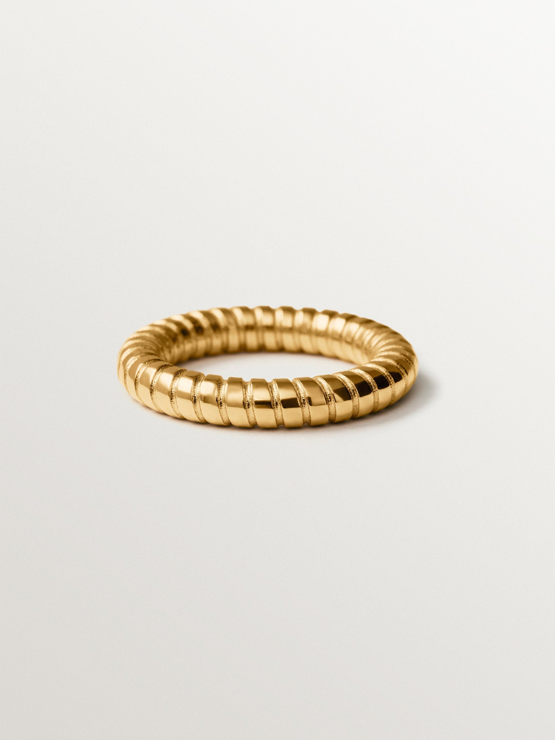 Medium 18K gold-plated 925 silver gallon ring