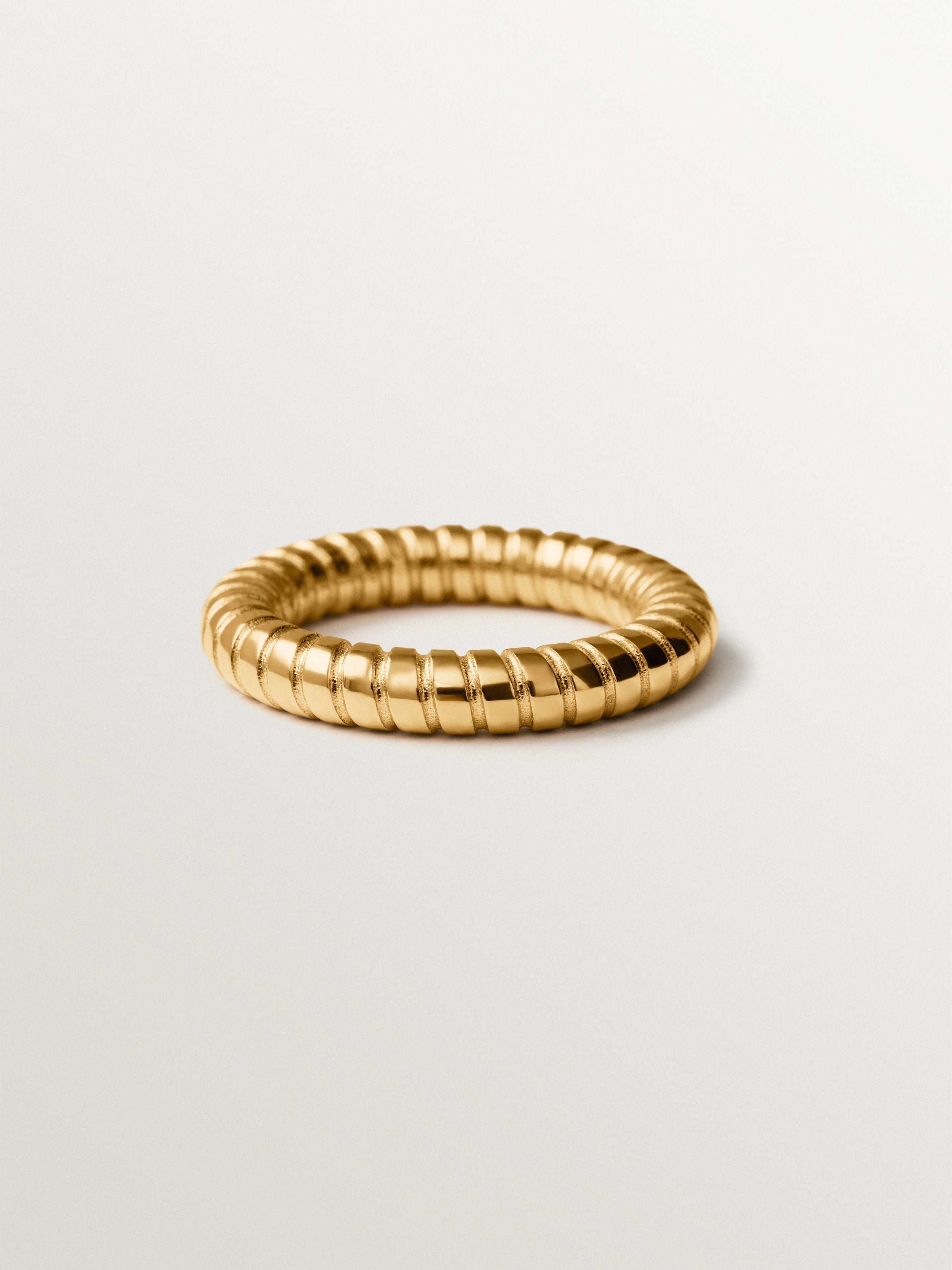 Medium 18K gold-plated 925 silver gallon ring