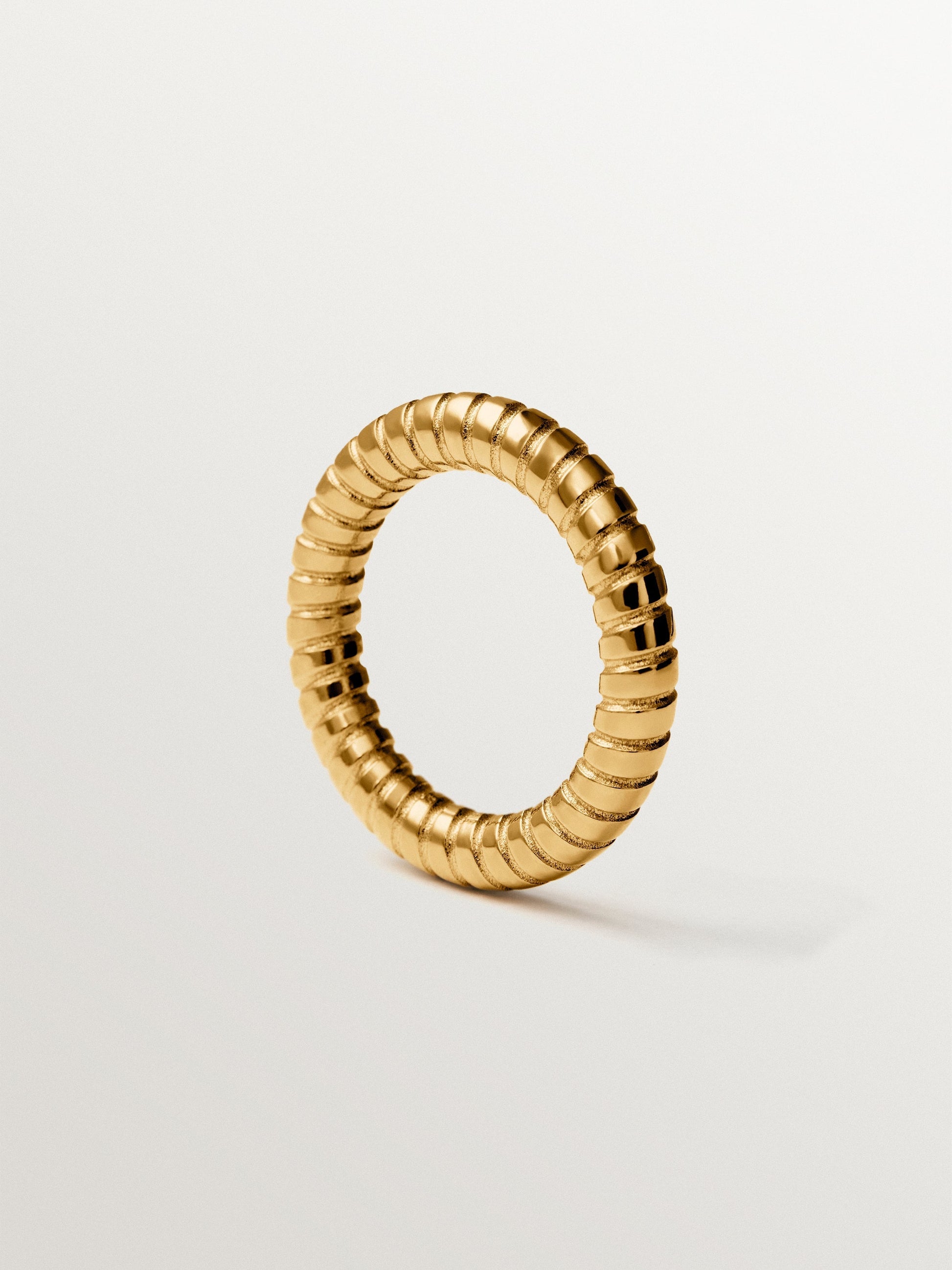 Medium 18K gold-plated 925 silver gallon ring