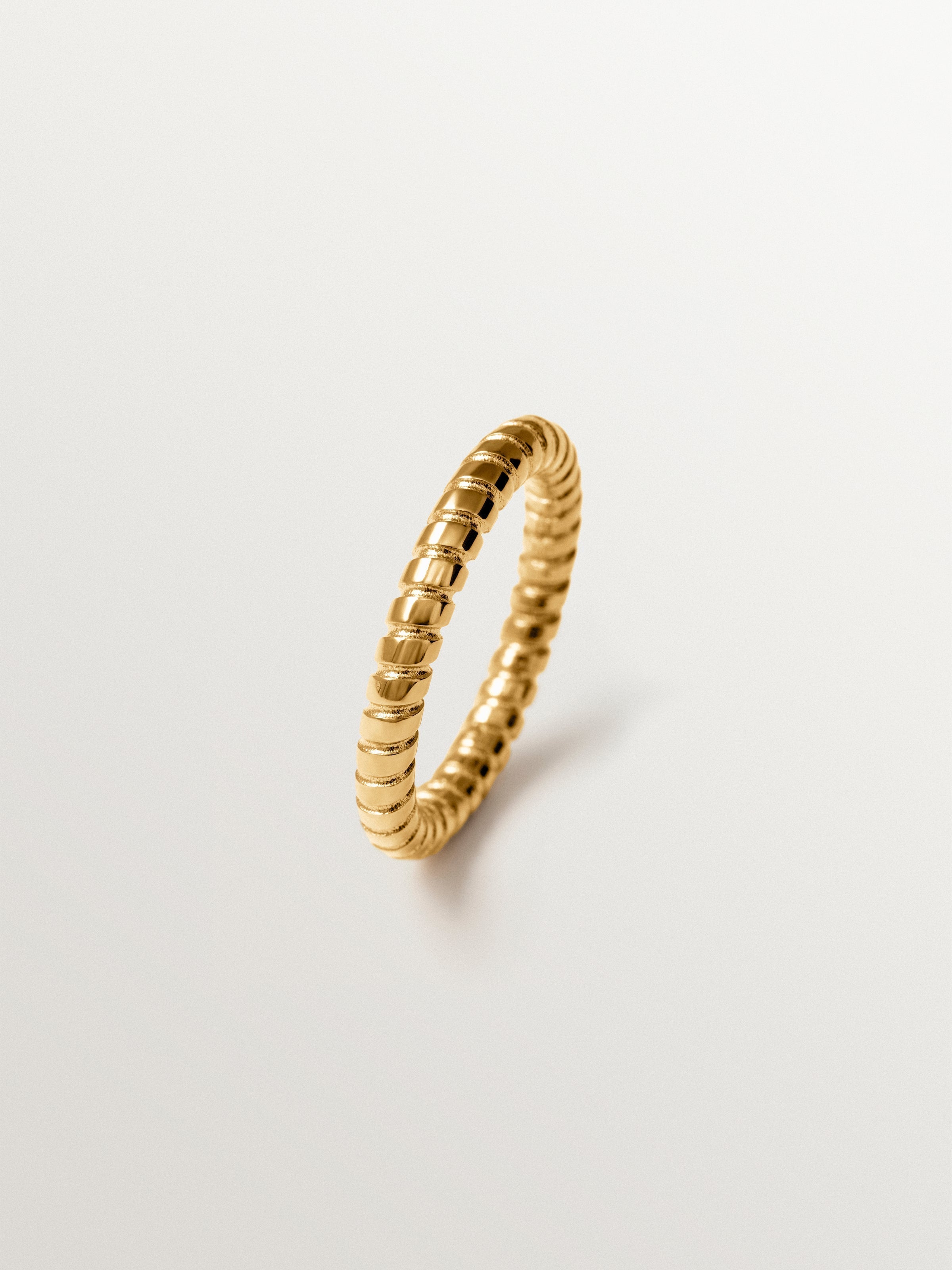 Small 18K gold-plated 925 silver gallon ring