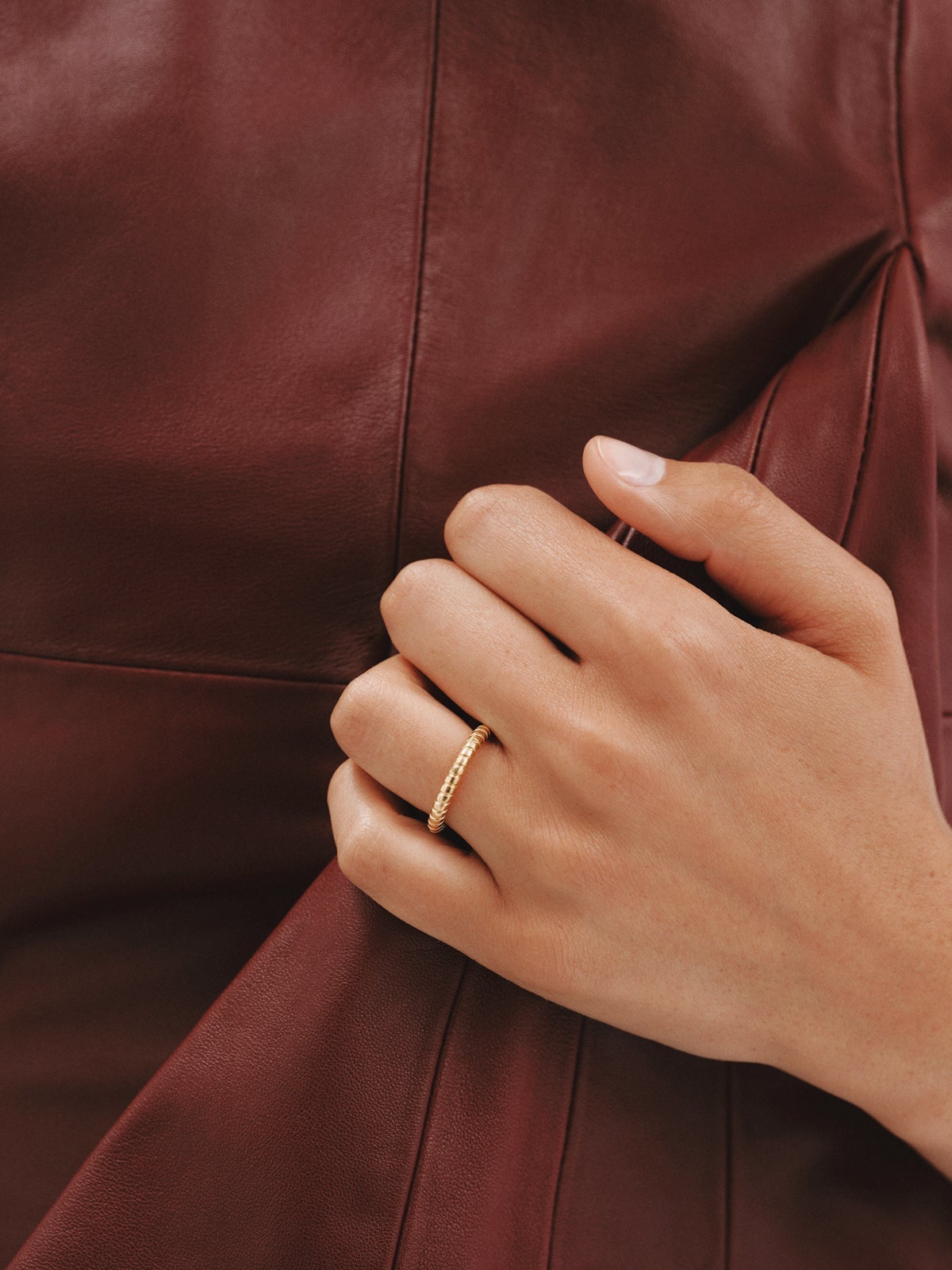 Small 18K gold-plated 925 silver gallon ring