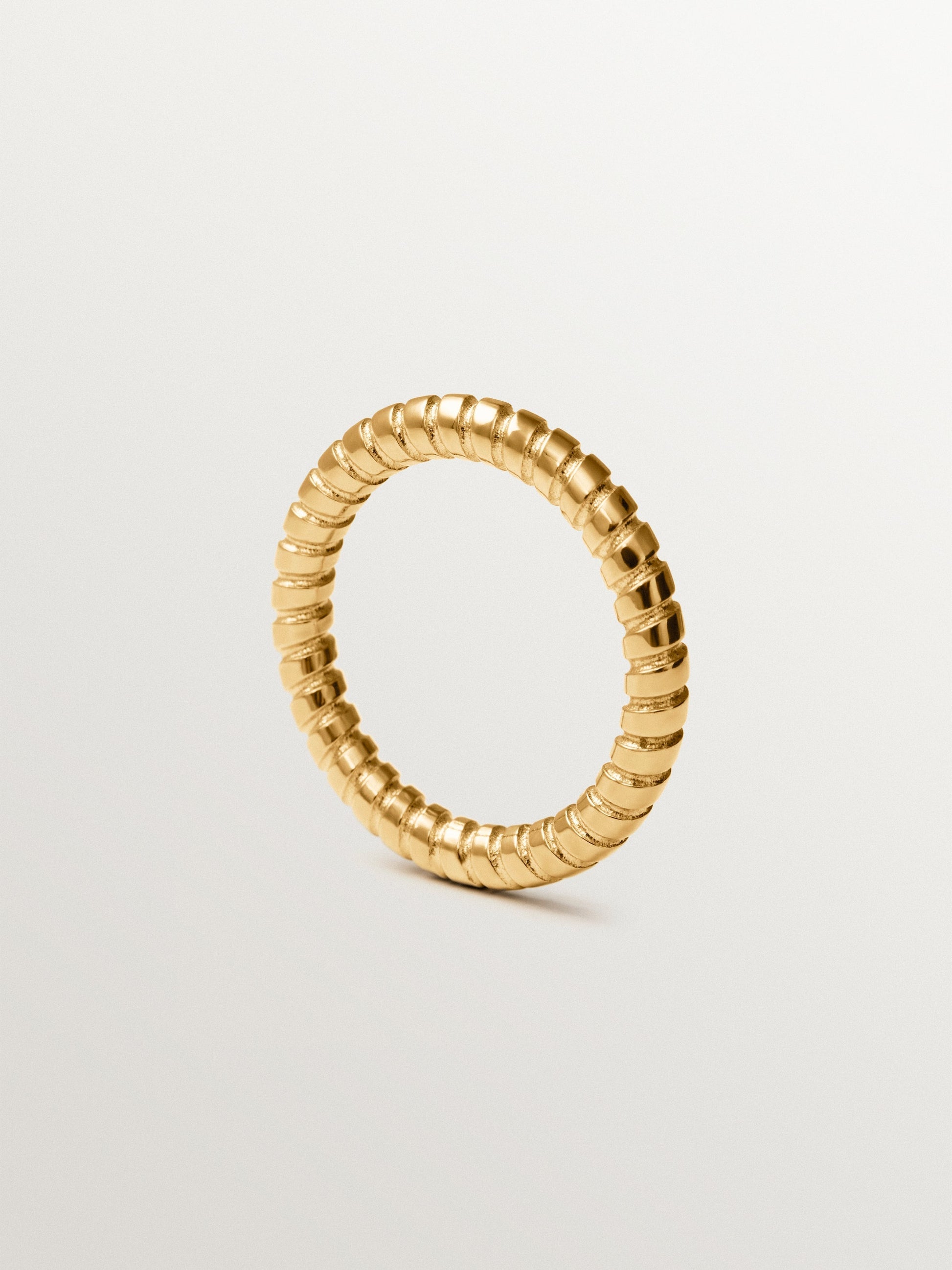 Small 18K gold-plated 925 silver gallon ring