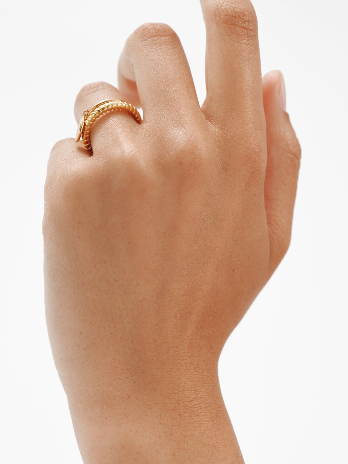 Small 18K gold-plated 925 silver gallon ring