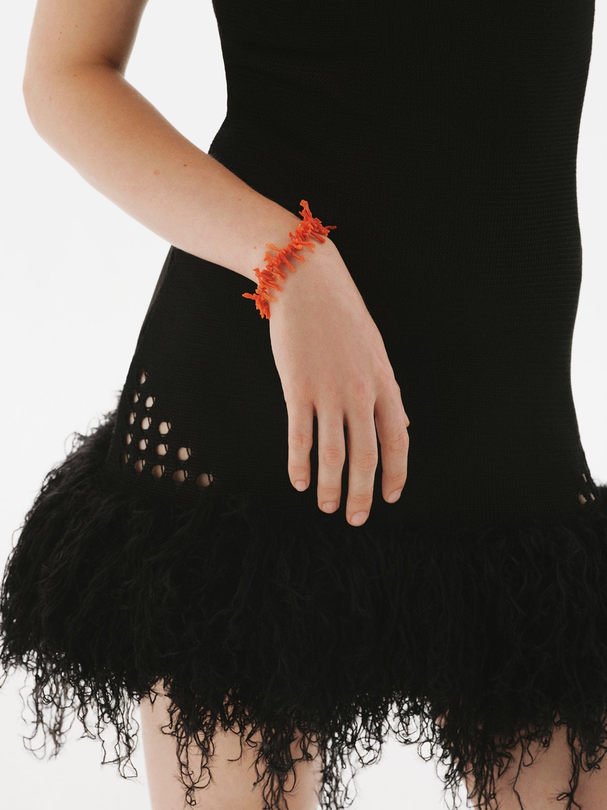 925 silver bracelet plated in 18K gold with corals