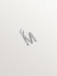 925 silver charm with letter M and sphere motifs
