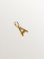 925 silver charm plated in 18K yellow gold with letter A and dial motifs