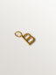 925 silver charm plated in 18K yellow gold with letter B and dial motifs