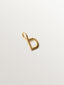 925 silver charm plated in 18K yellow gold with letter D and dial motifs