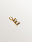 925 silver charm plated in 18K yellow gold with letter E and dial motifs
