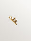 925 silver charm plated in 18K yellow gold with letter F and dial motifs