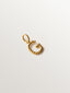 925 silver charm plated in 18K yellow gold with letter G and dial motifs