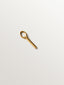 925 silver charm plated in 18K yellow gold with letter I and dial motifs