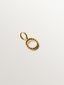 925 silver charm plated in 18K yellow gold with letter O and dial motifs
