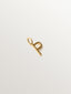 925 silver charm plated in 18K yellow gold with letter P and dial motifs