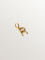 925 silver charm plated in 18K yellow gold with letter R and dial motifs