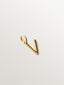 925 silver charm plated in 18K yellow gold with letter V and dial motifs
