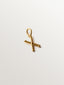 925 silver charm plated in 18K yellow gold with letter X and dial motifs