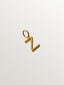 925 silver charm plated in 18K yellow gold with letter Z and dial motifs