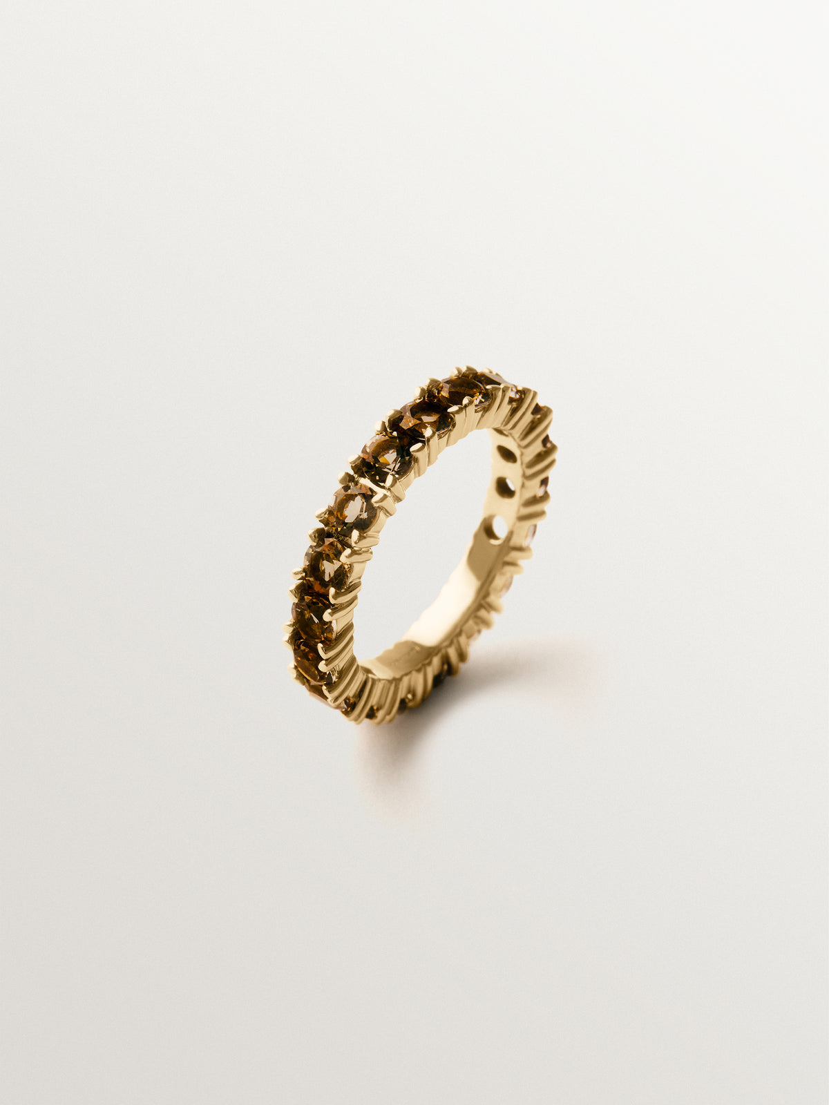 925 silver ring with smoky quartz