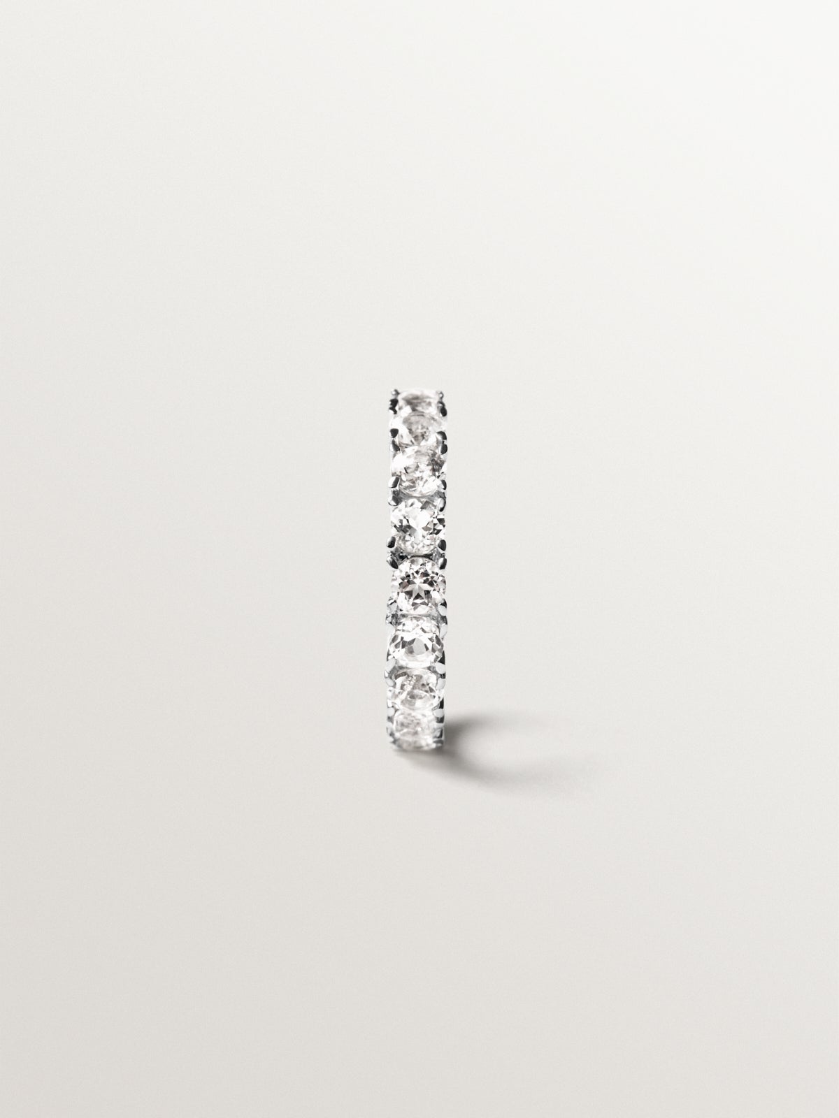 925 silver earcuff earring with white topaz