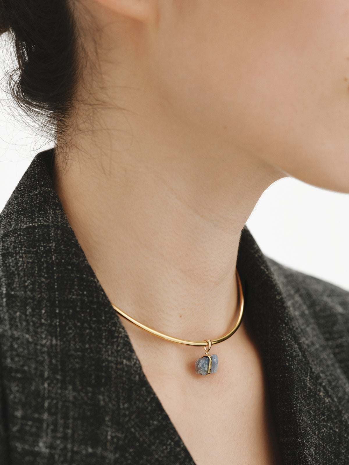 September birthstone charm with blue sapphire