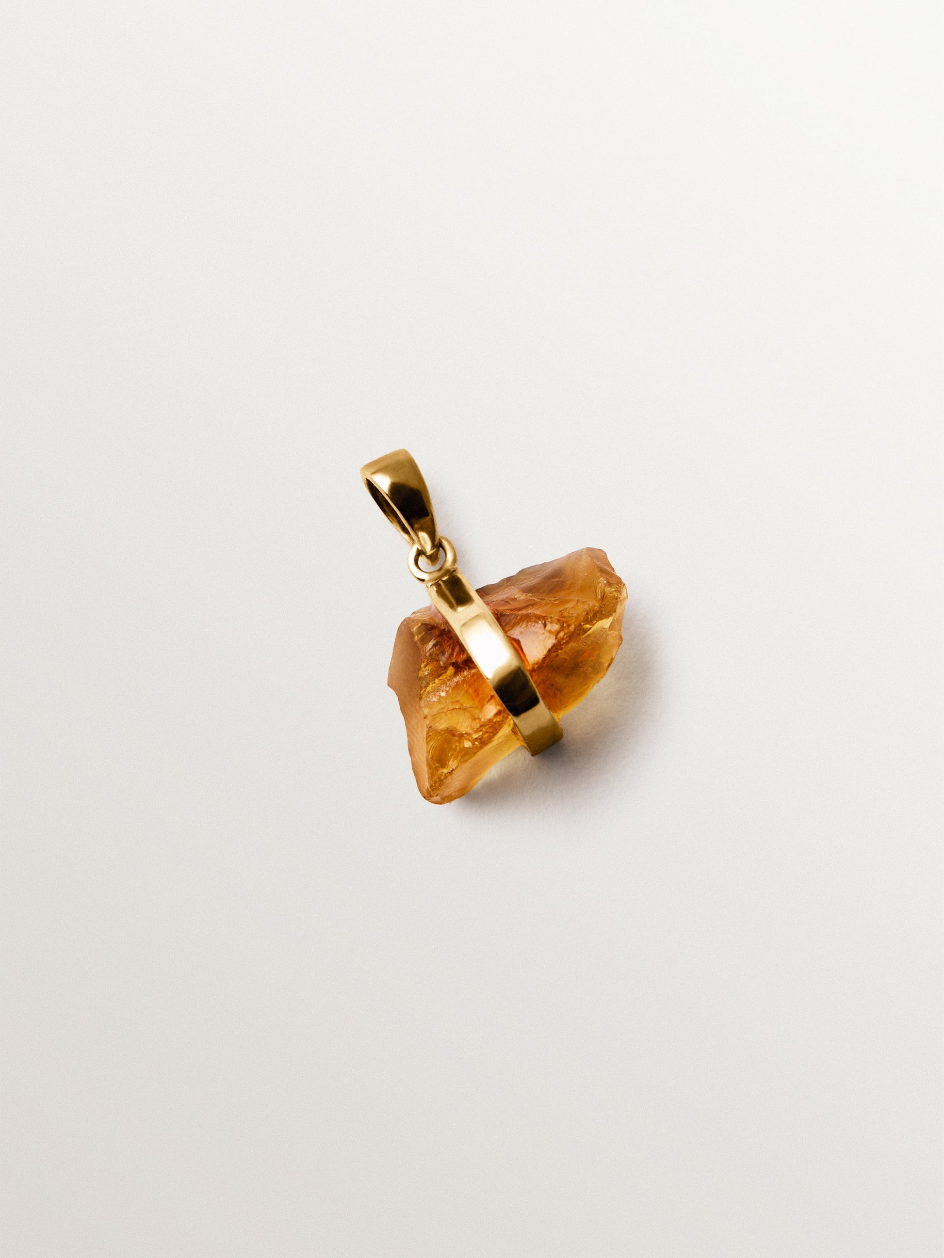 November birthstone charm with yellow citrine