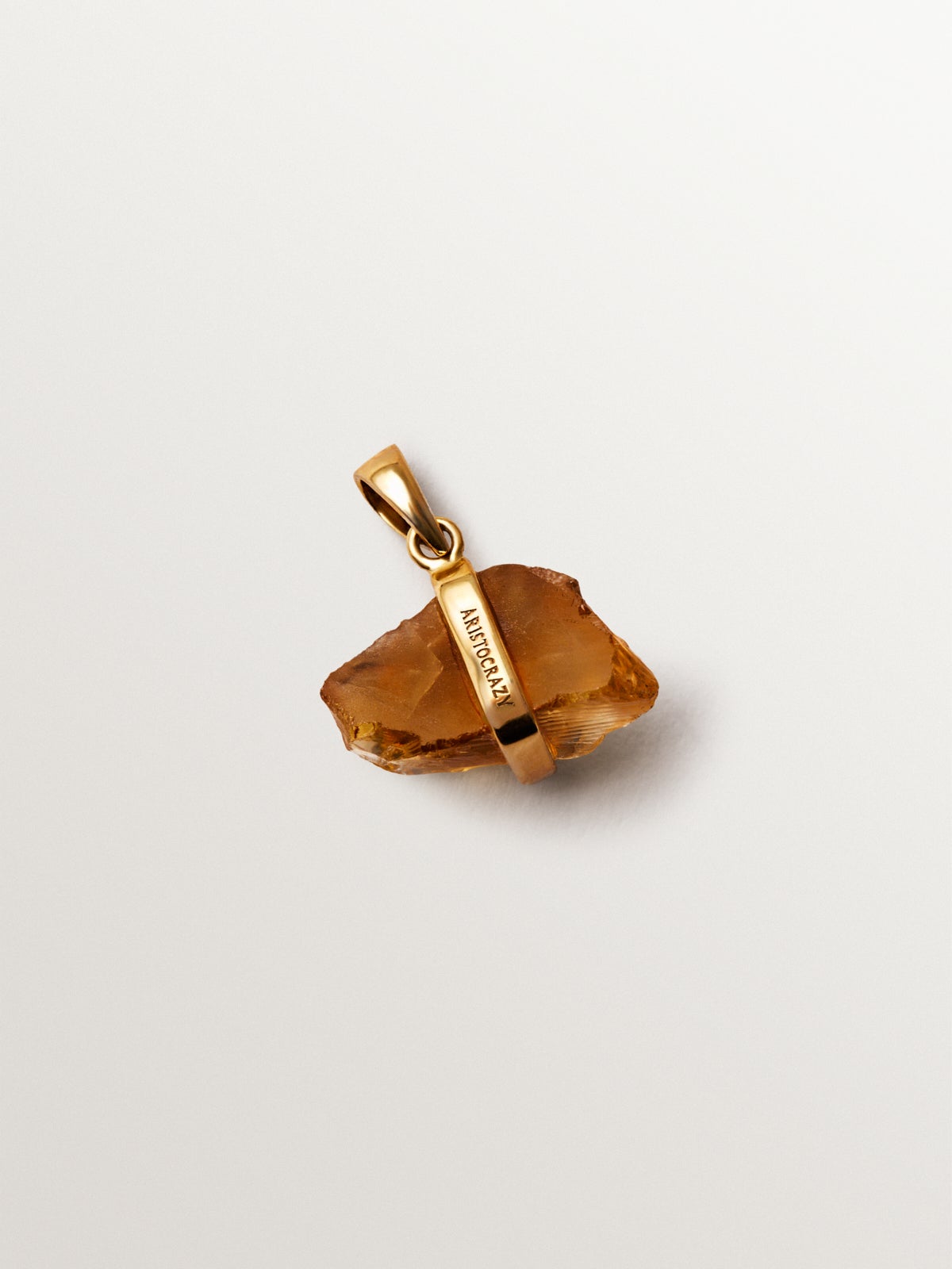 November birthstone charm with yellow citrine