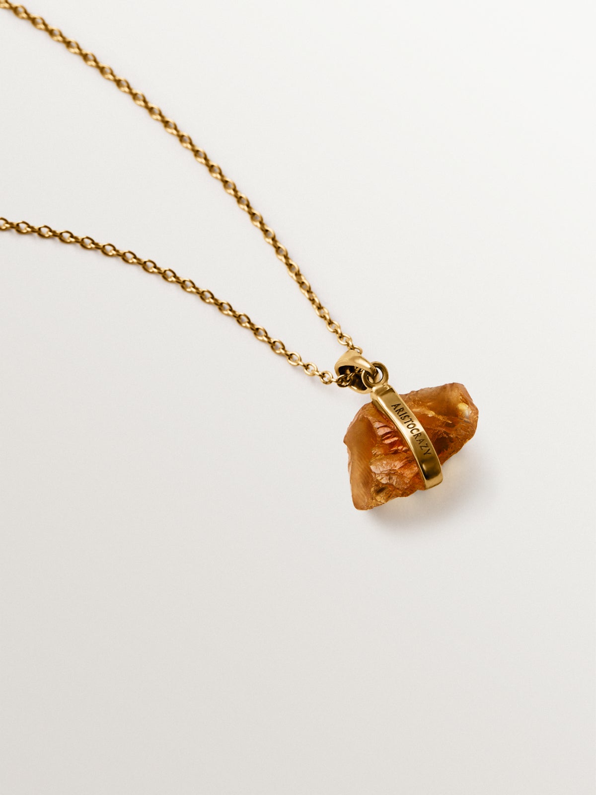 November birthstone charm with yellow citrine
