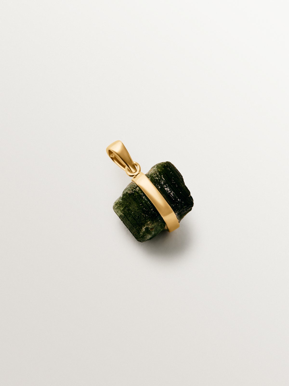 October birthstone charm with green tourmaline