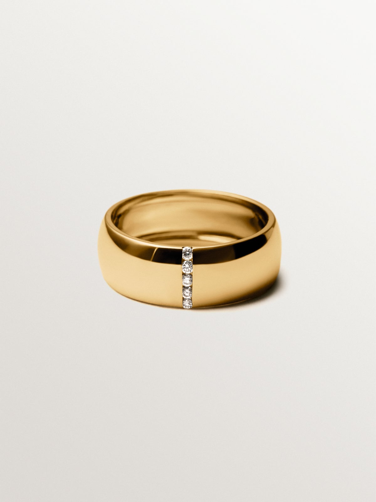 9K Yellow Gold Ring with Lab Grown Diamonds