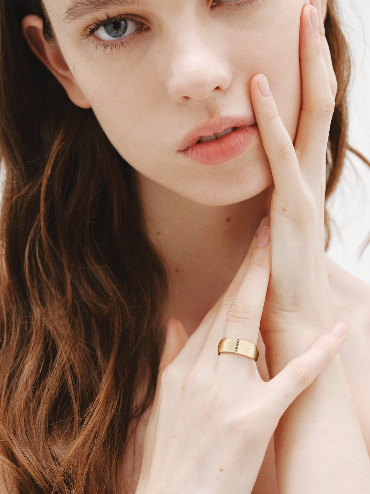 9K Yellow Gold Ring with Lab Grown Diamonds