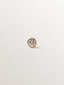 9K yellow gold stud single earring with lab grown diamond