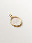 Aries charm in 925 silver plated in 18K yellow gold and rock cirstal