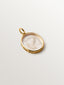 Sagittarius charm in 925 silver plated in 18K yellow gold and rock crystal