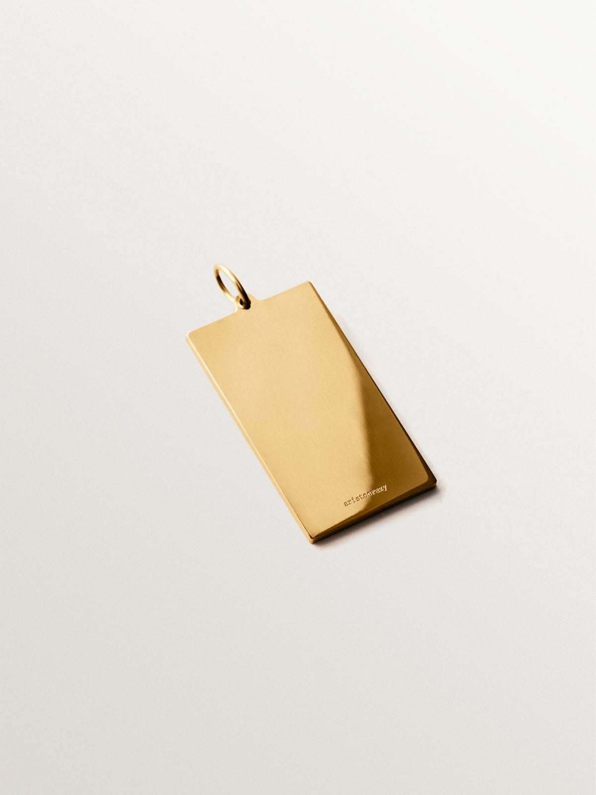 Customizable charm in 925 silver plated in 18K gold